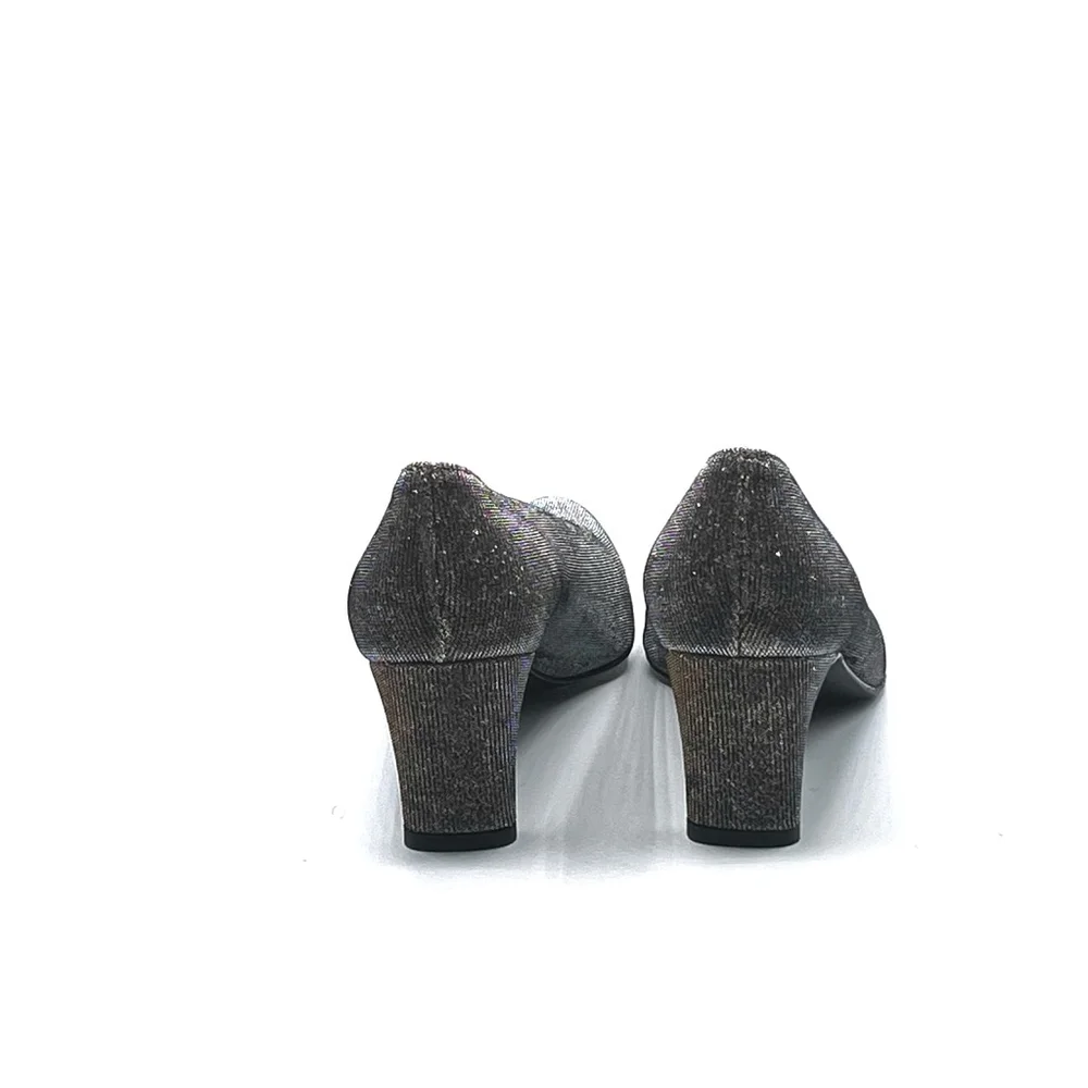 Women's Stuart Weitzman Heels Silver Size 7.6 - Picture 5 of 9